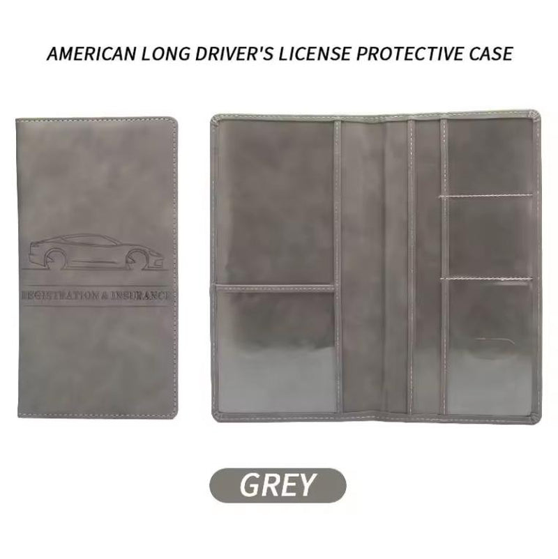 Car Registration and Insurance Holder, Car Organizer Premium Leather Registration and Insurance Card Holder,With Magnetic Shut for Cards, Essential Document, Driver License