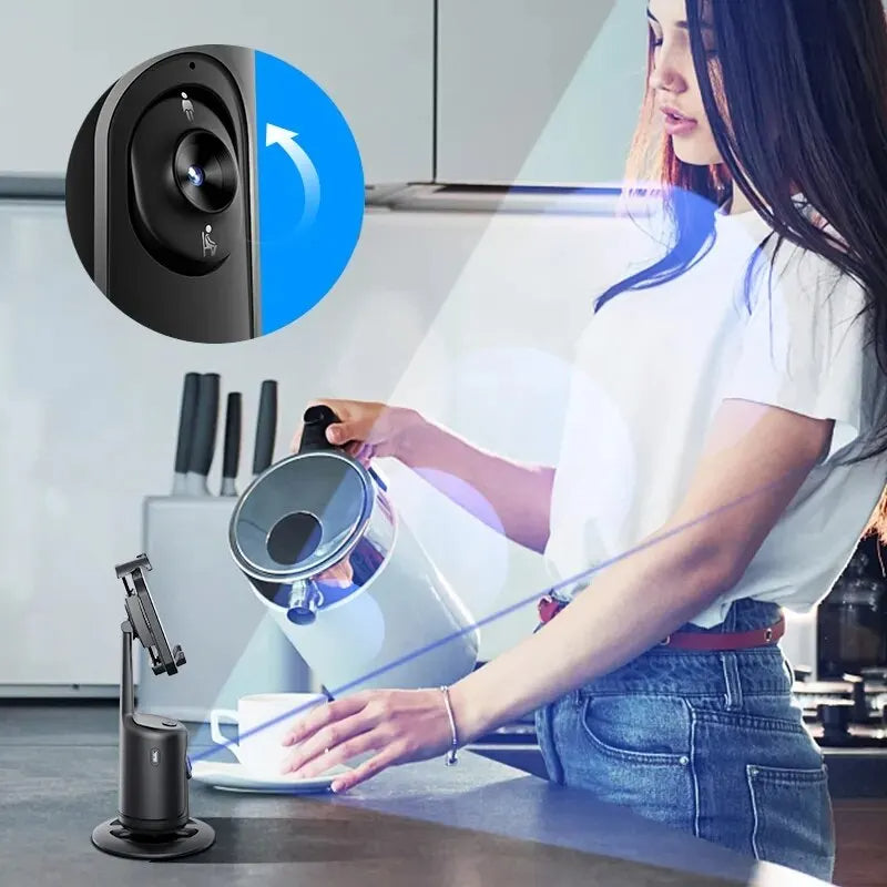 360° Auto Face Tracking AI Smart Gimbal for Smartphones - Stabilizer and Tripod for Video Vlogging and Live Streaming