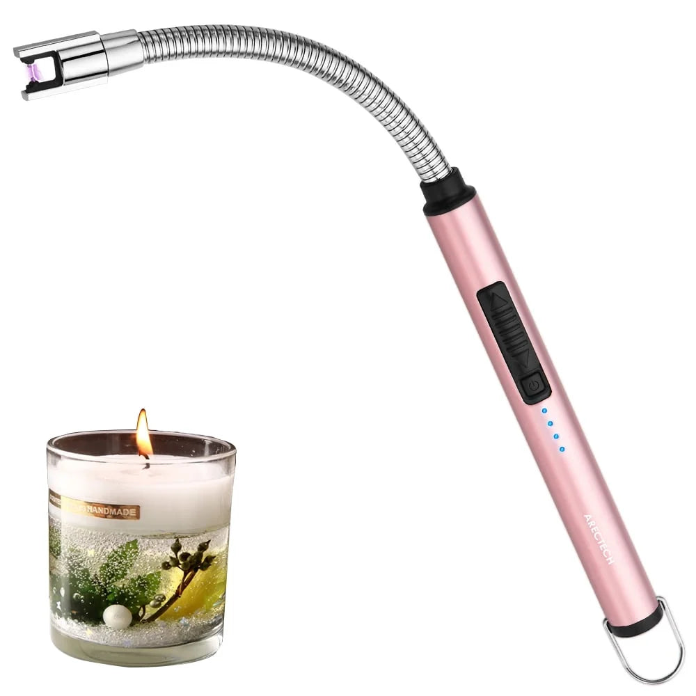 Lighter Candle Lighter Electric Lighter Rechargeable Lighter USB Arc Lighter Plasma for Camping Candle Cooking Bbqs Fireworks