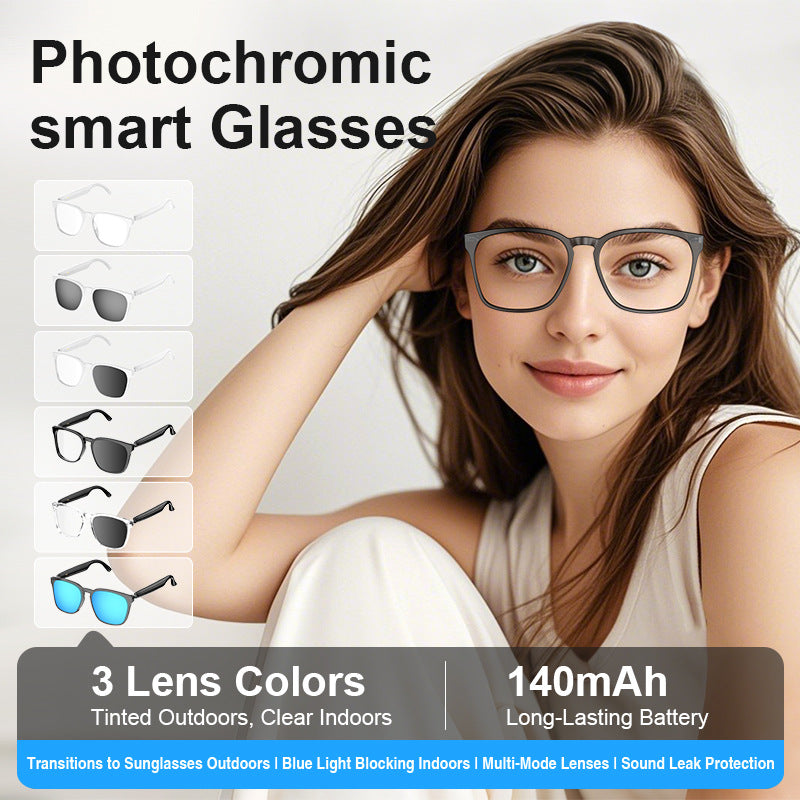 Ai Translation Smart Glasses Photochromic Bluetooth Wireless